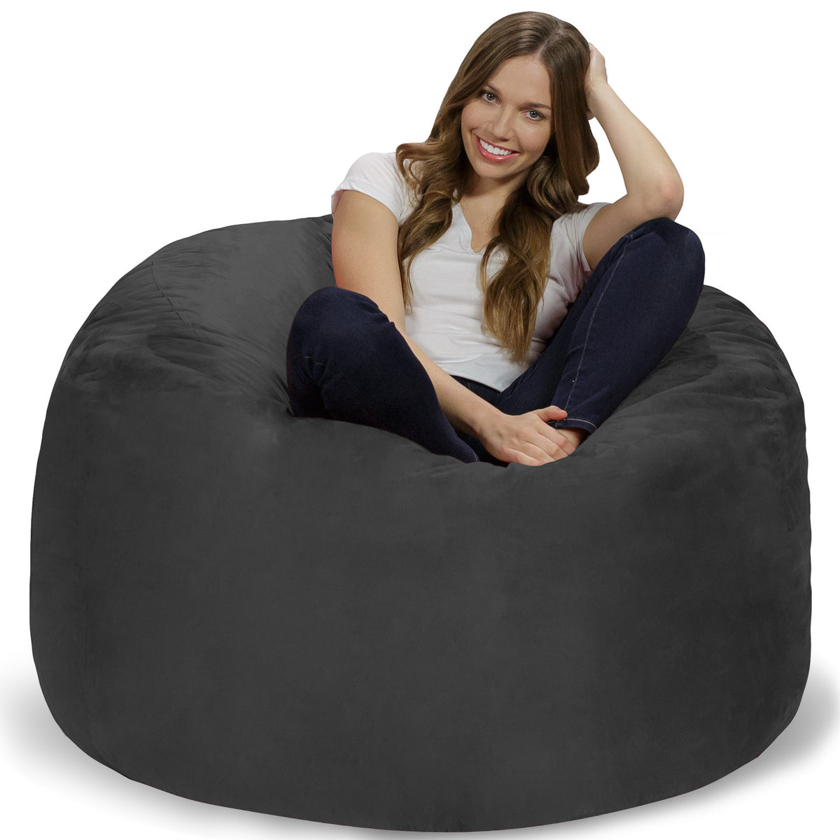 3Ft Bean Bag Chairs for Adults with Filling, Medium Bean Bag Sofa with  Memory Fo
