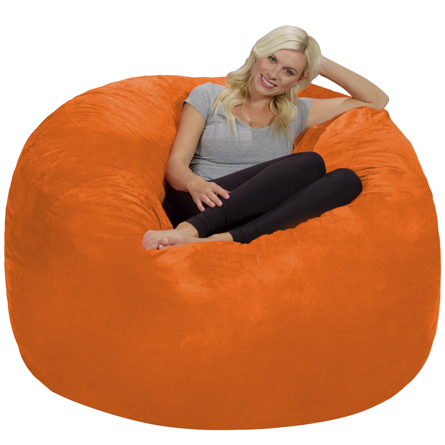 Chill Sack Giant 6 ft Bean Bag, Ultra Fur Red